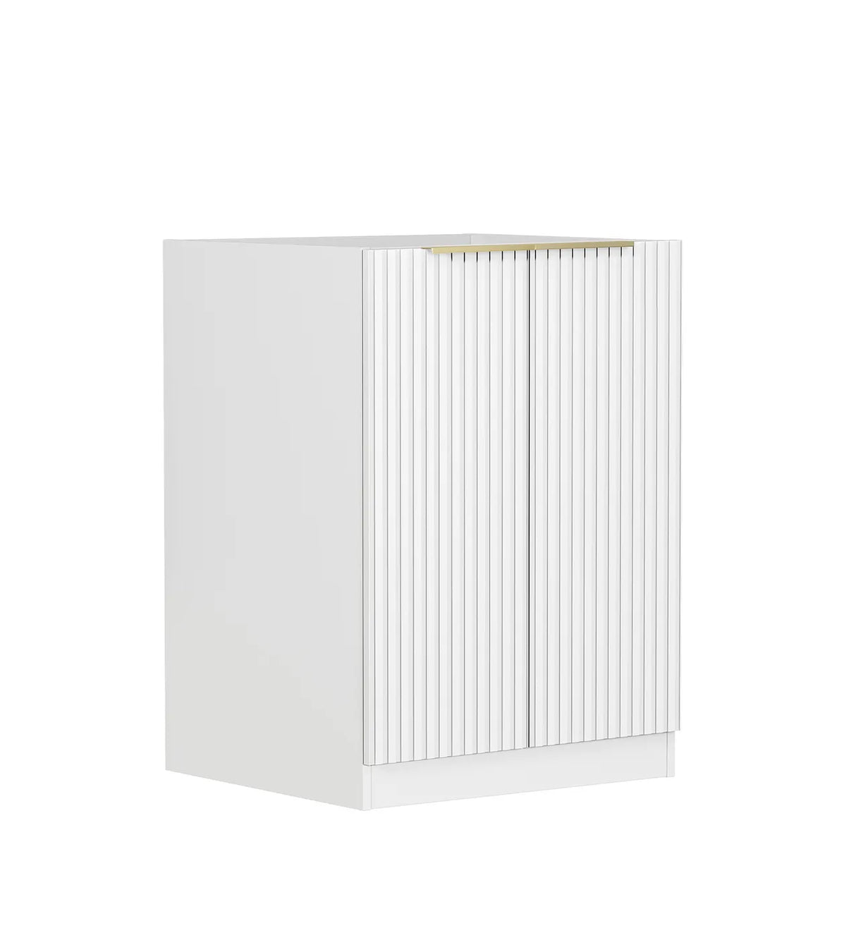 Noosa Laundry 630 Fluted White Base Cabinet side view