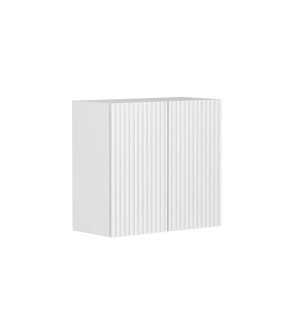 Noosa Laundry 630 Fluted White Wall Cabinet side view
