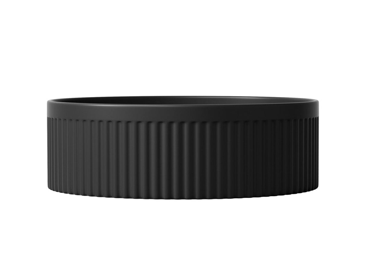 Oxford Round 395x395x120 Basin black front view