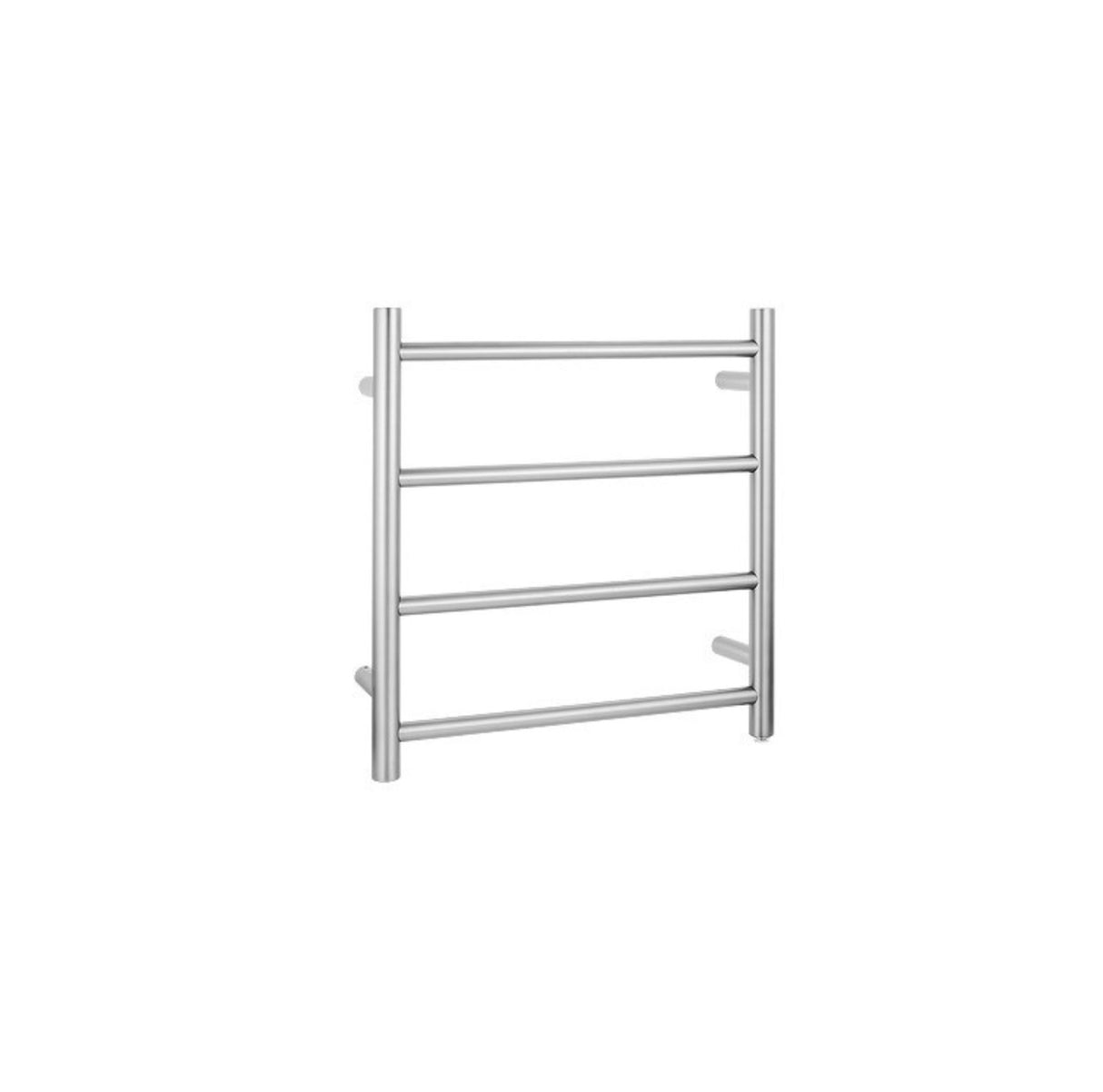 Round Electric Heated Towel Rack 4 Bars - Brushed Nickel