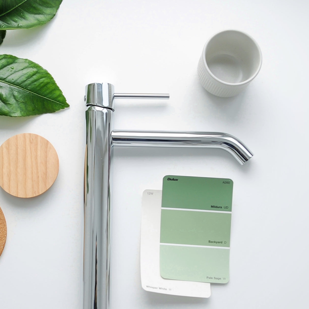 SYDNEY Basin Tall Mixer Chrome placed in the table