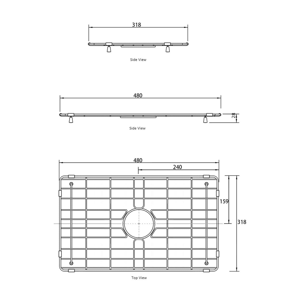 Stainless Steel Protective Grid for MC60455 drawing