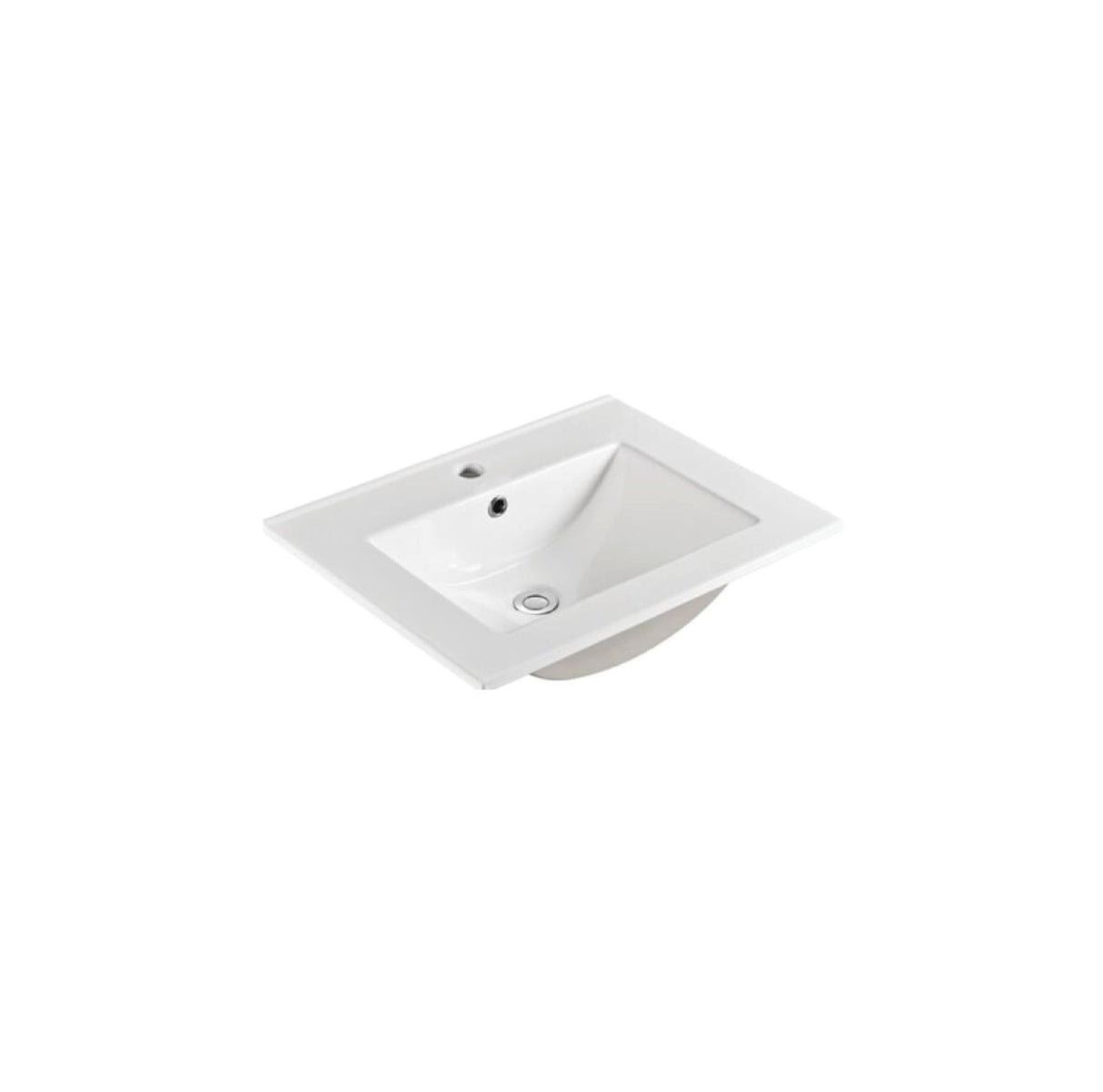 White undermount sink on a white background