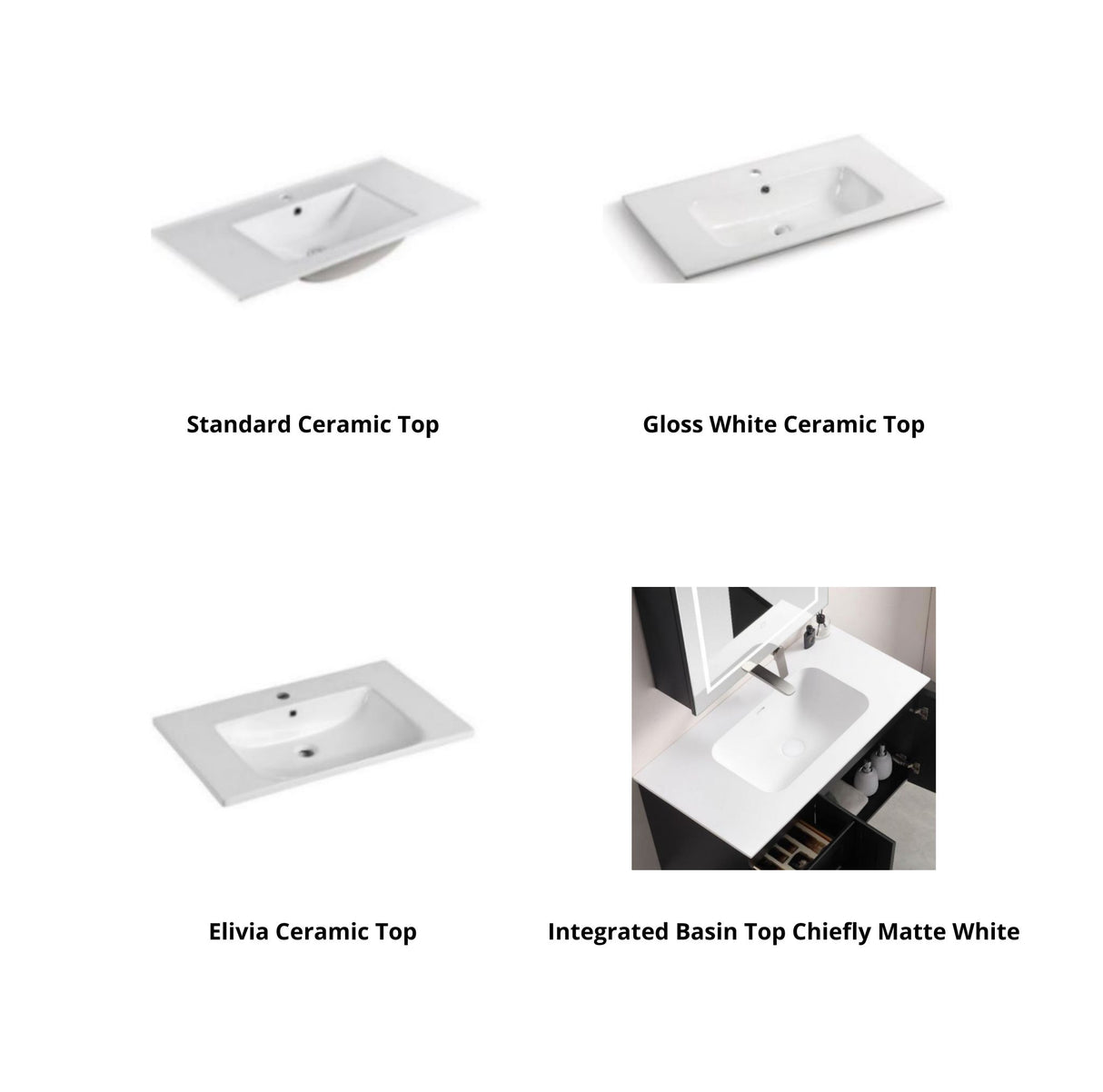 Different stone tops