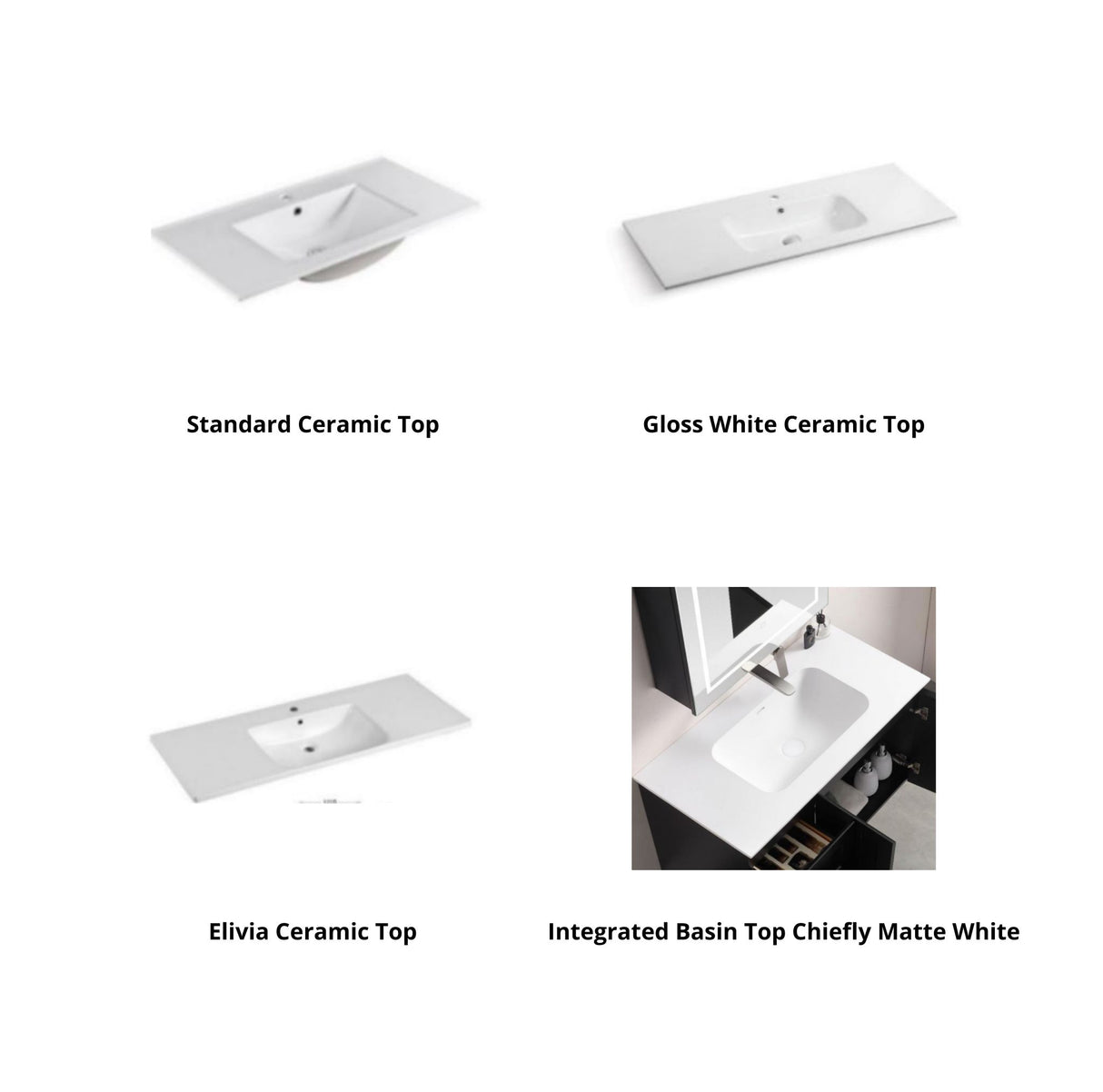 Different stone tops