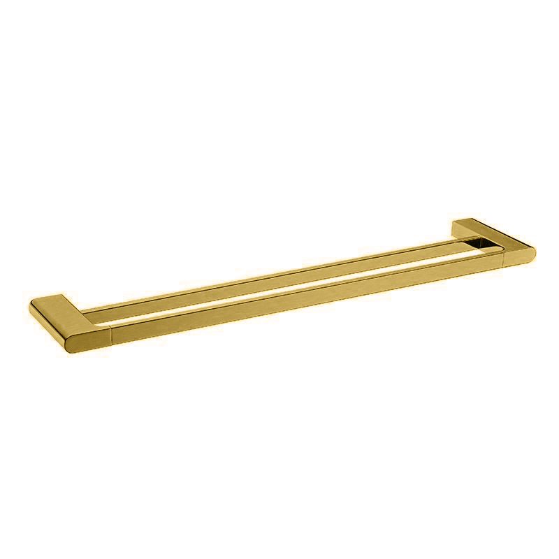 VOG - 800mm Brushed Brass Double Towel Rail