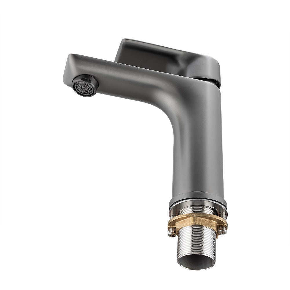 VOG - Gunmetal Basin Mixer nozzle focus