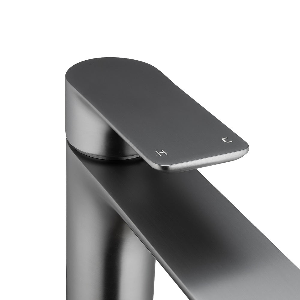 VOG - Gunmetal Tall Basin Mixer top valve