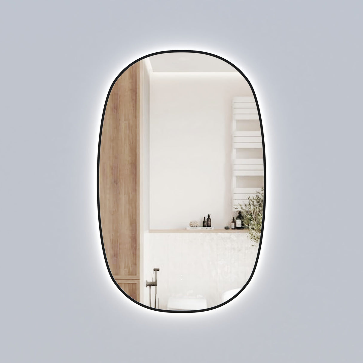 Valmont 580mm Vertical LED Mirror - Matte Black