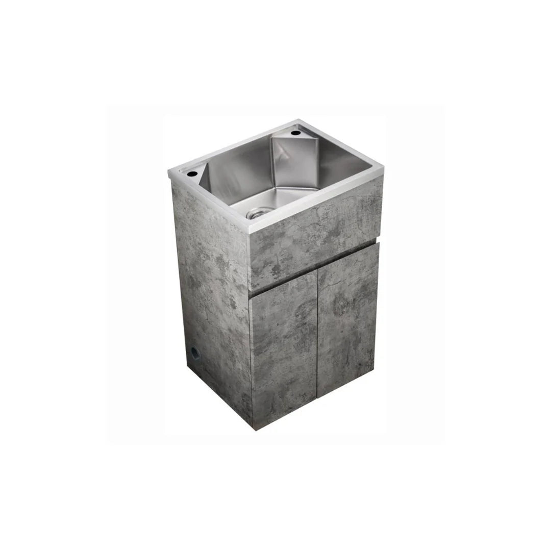 Zen 554 x 454mm Marble Look Stainless Steel Laundry Tub