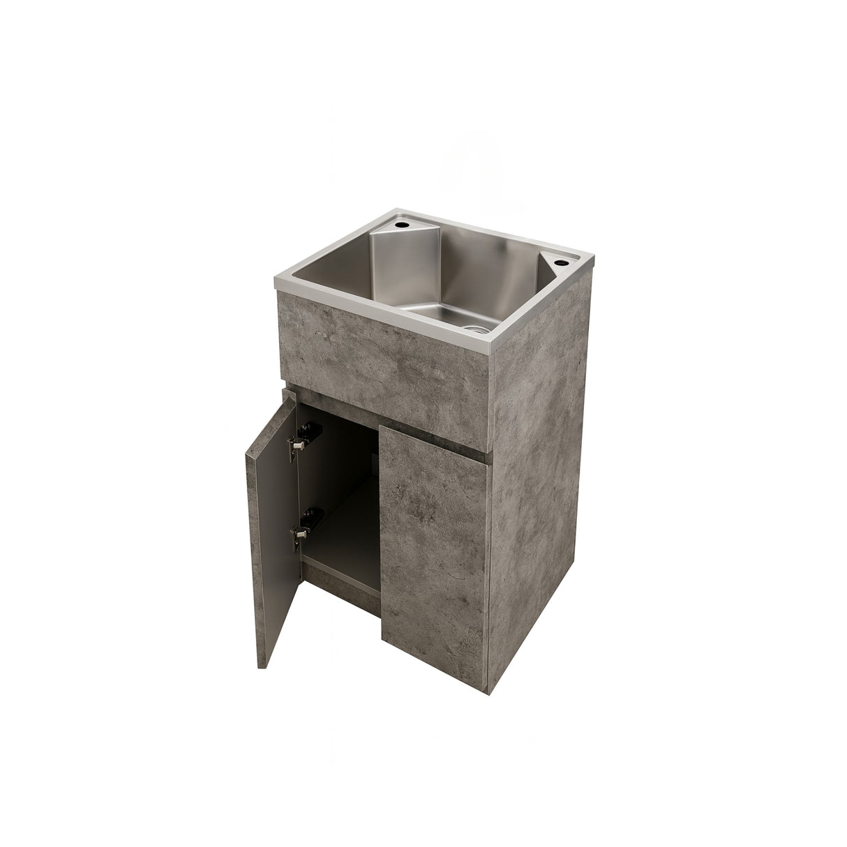 Zen 554 x 454mm Marble Look Stainless Steel Laundry Tub