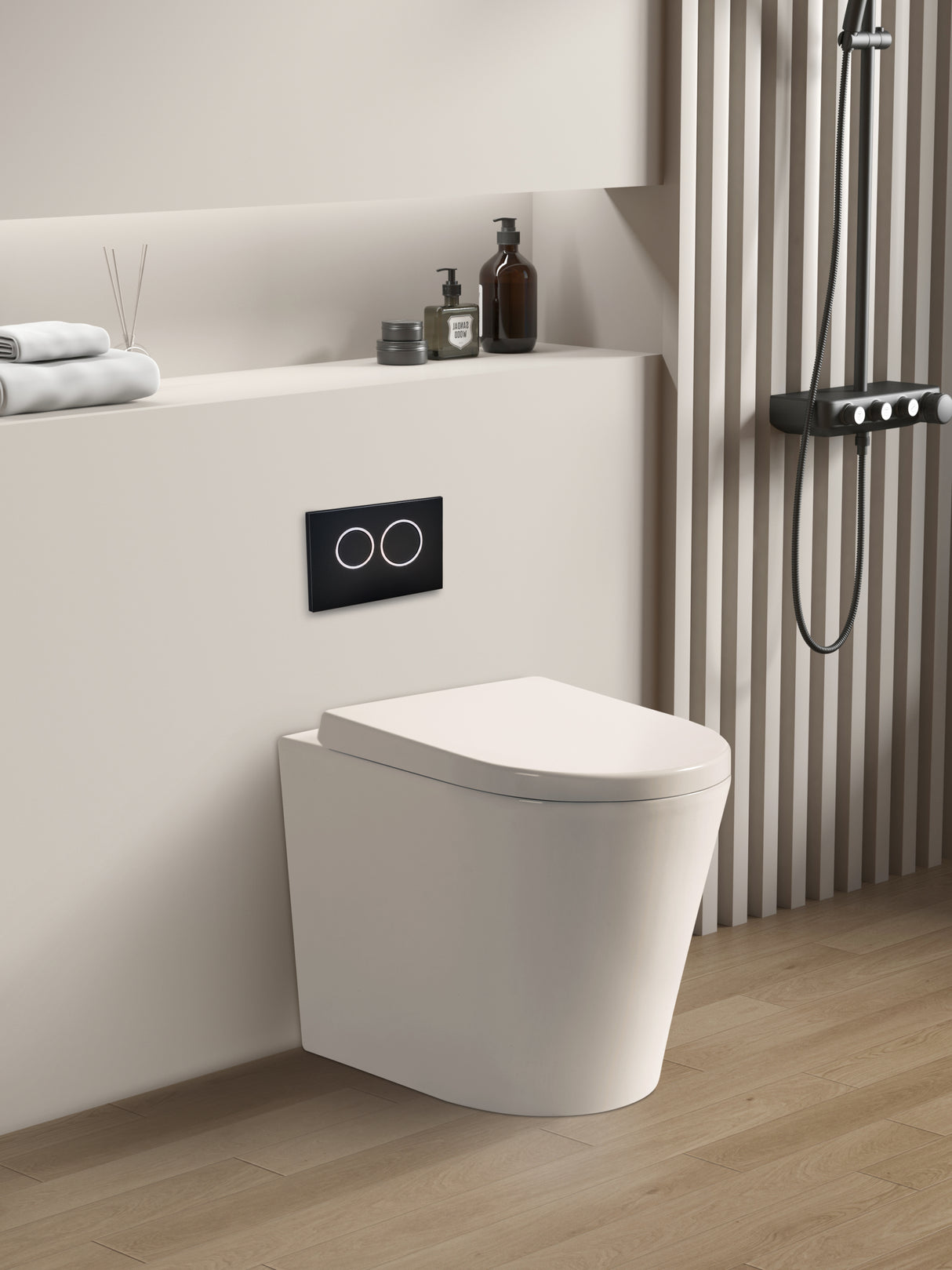 Avery Glossy White Wall Faced Toilet