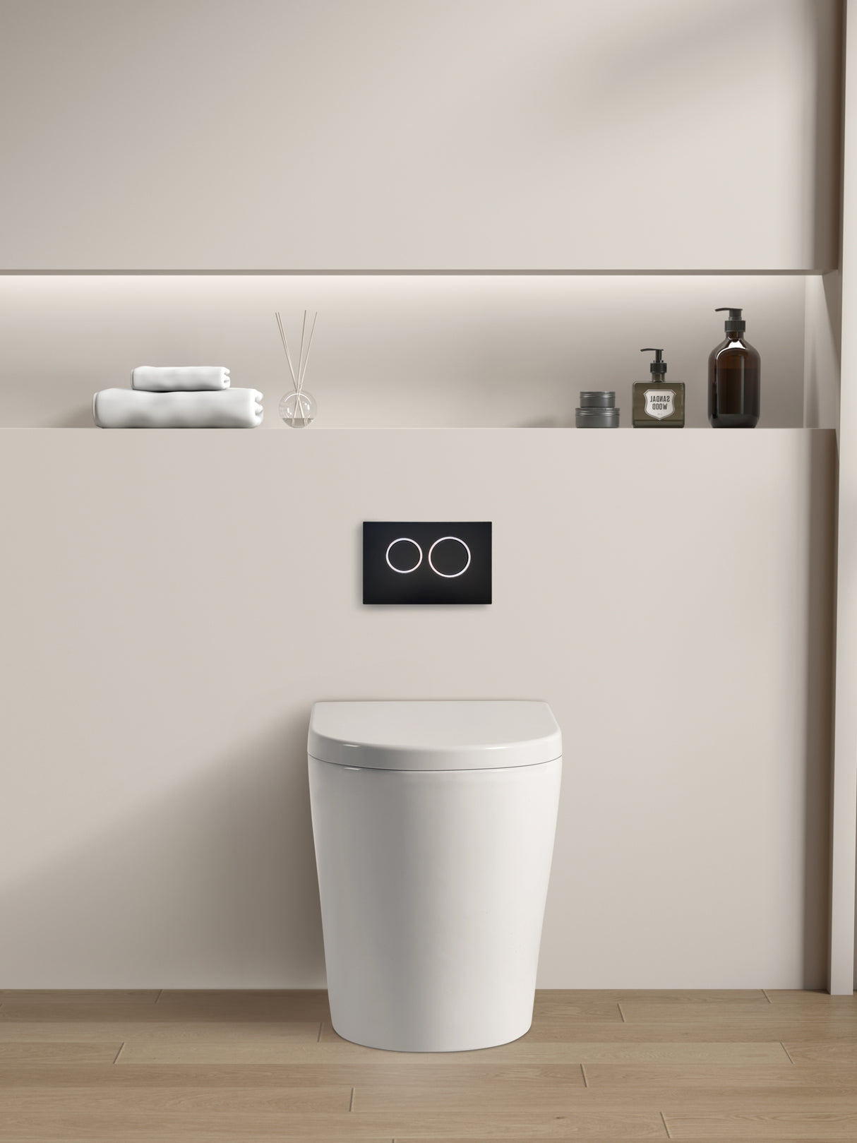 Avery Glossy White Wall Faced Toilet