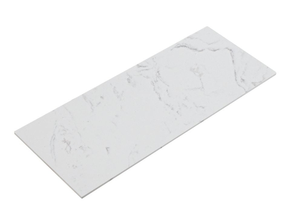 White marble-patterned tile on a white background
