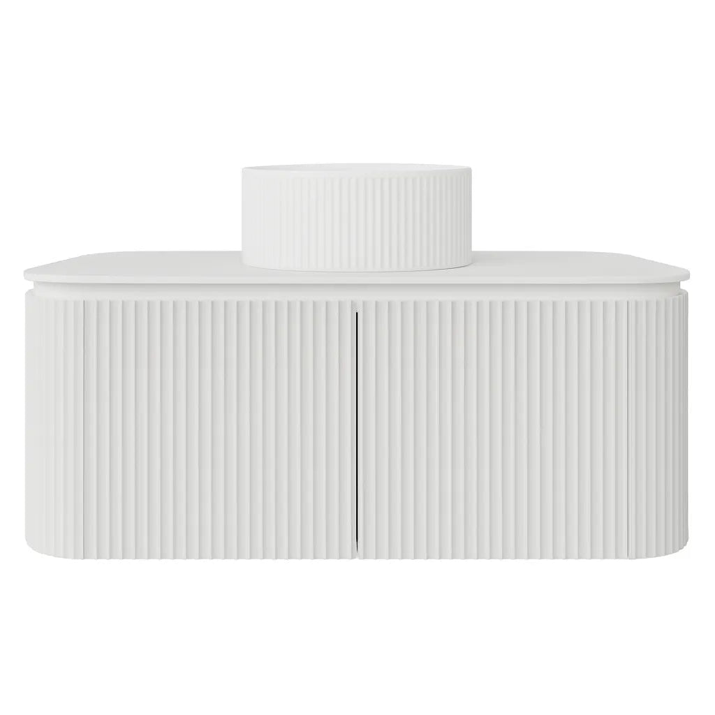 White cylindrical object with ribbed texture on a white background
