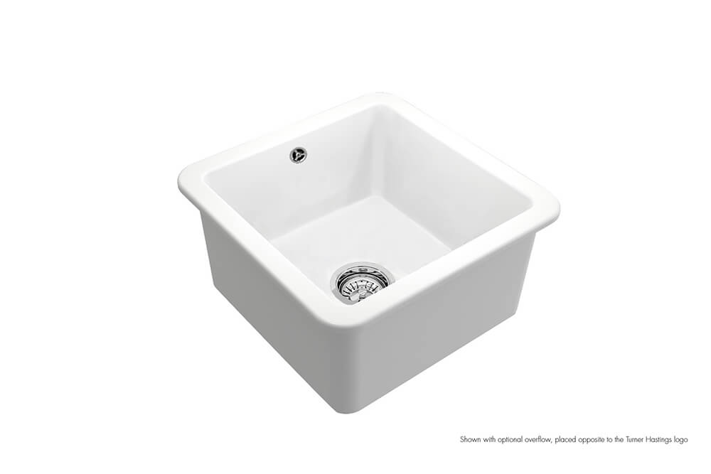 Cuisine 46 x 46 Matte White Inset / Undermount Fine Fireclay Sink