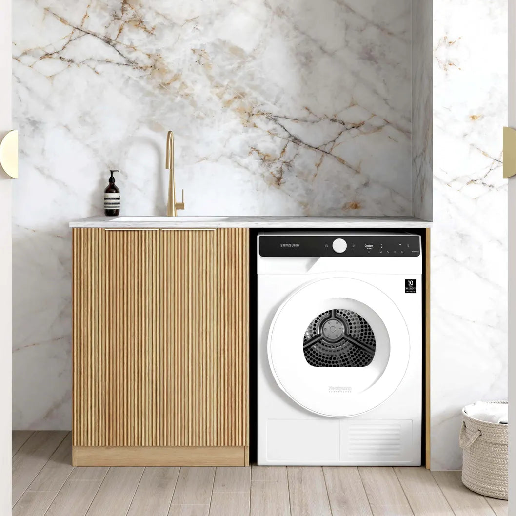 Havana 1300x600x900mm Woodland Oak Laundry Kit - Fluted