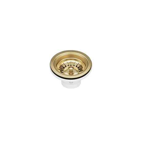 Axon 450x450x220mm Single Bowl Brushed Gold Sink Basket Waste
