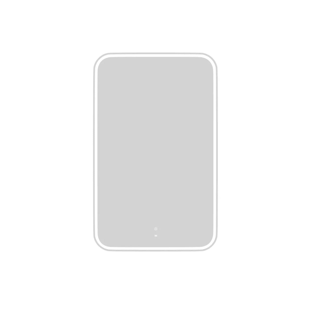 Rectangular white object on a white background