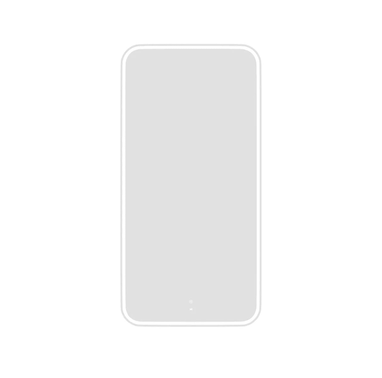 Frameless mirror on a white background