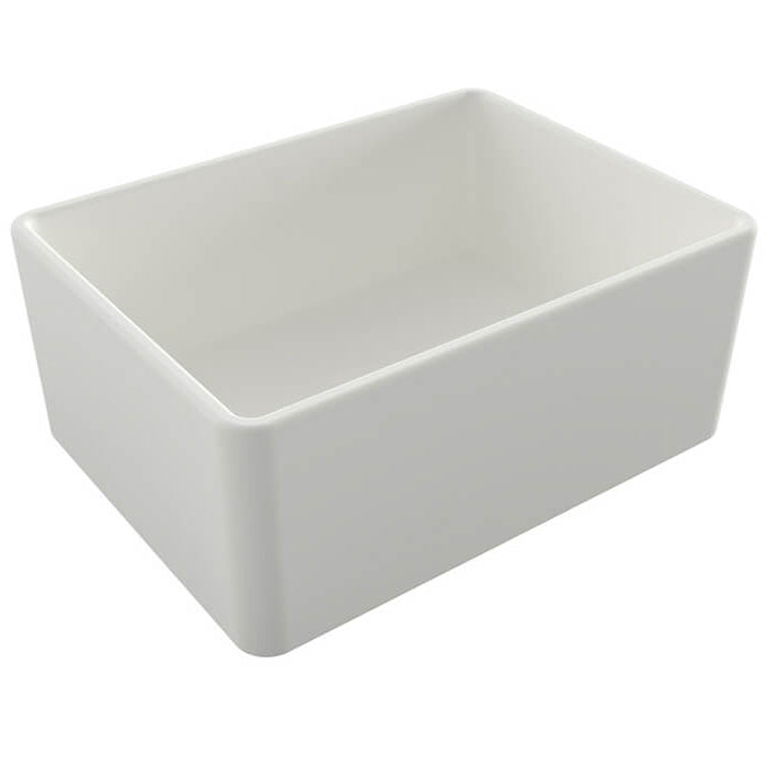 White rectangular ceramic bowl on a white background