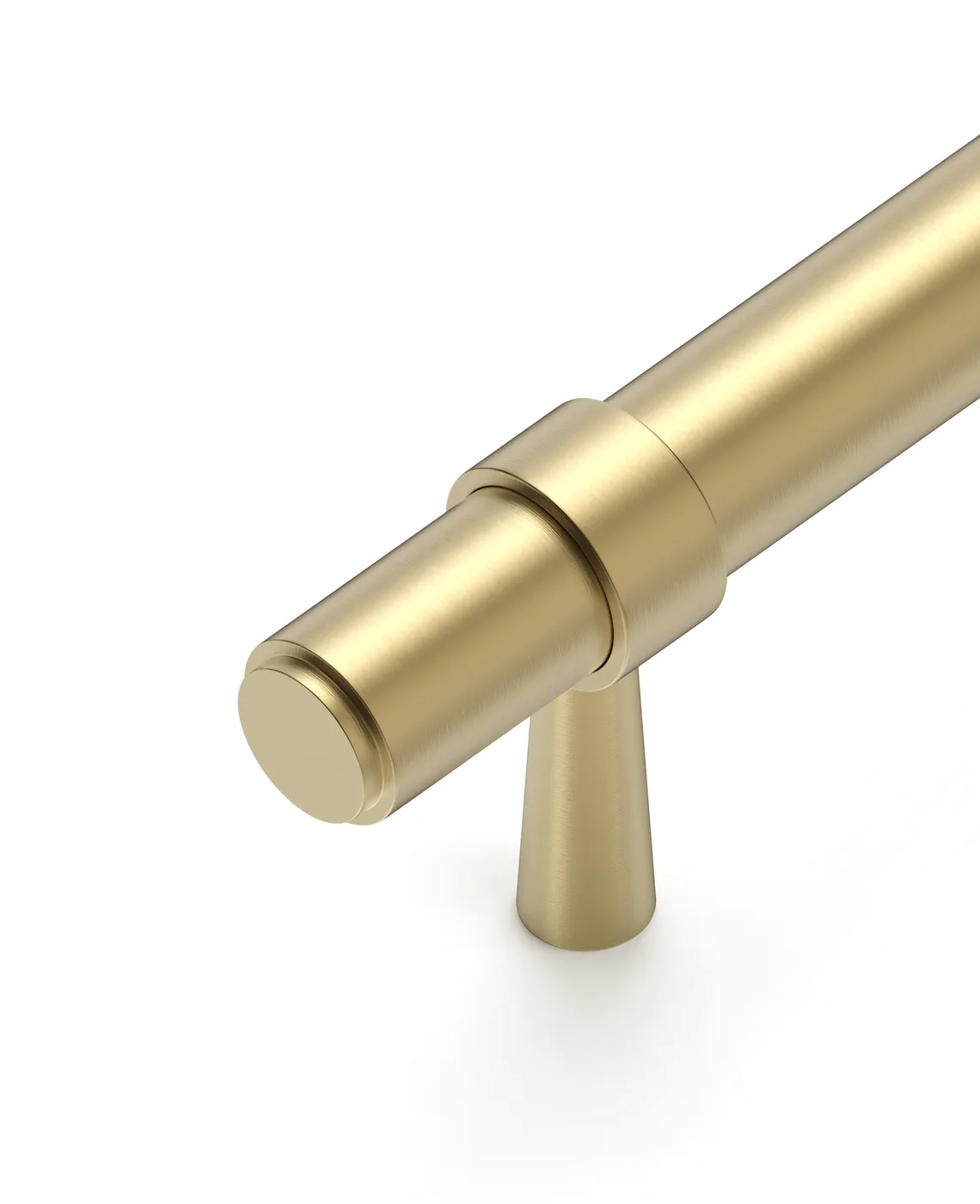 Closer look to Astor Brushed Brass Handle 138mm side details