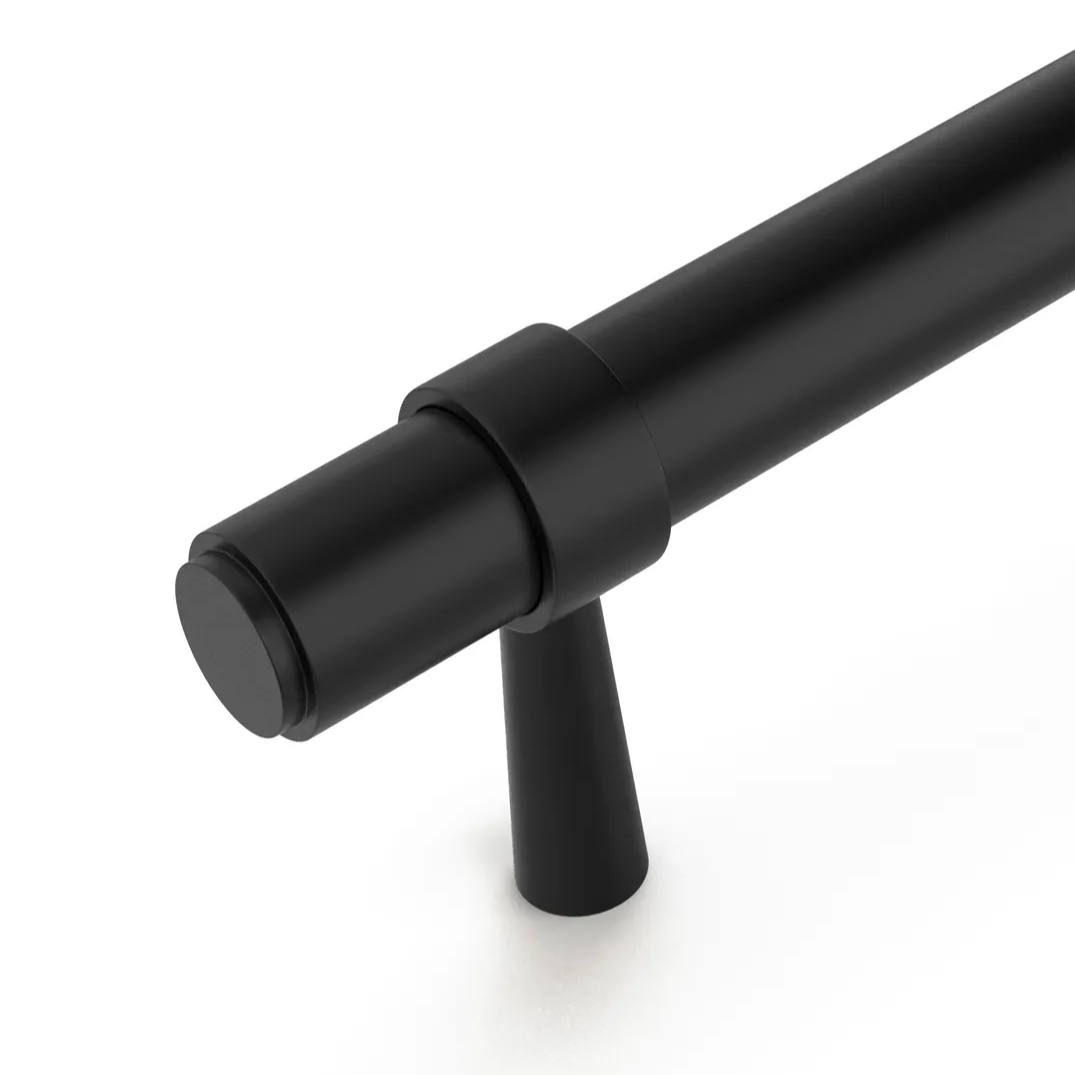 Closer look to Astor Matte Black Handle side details