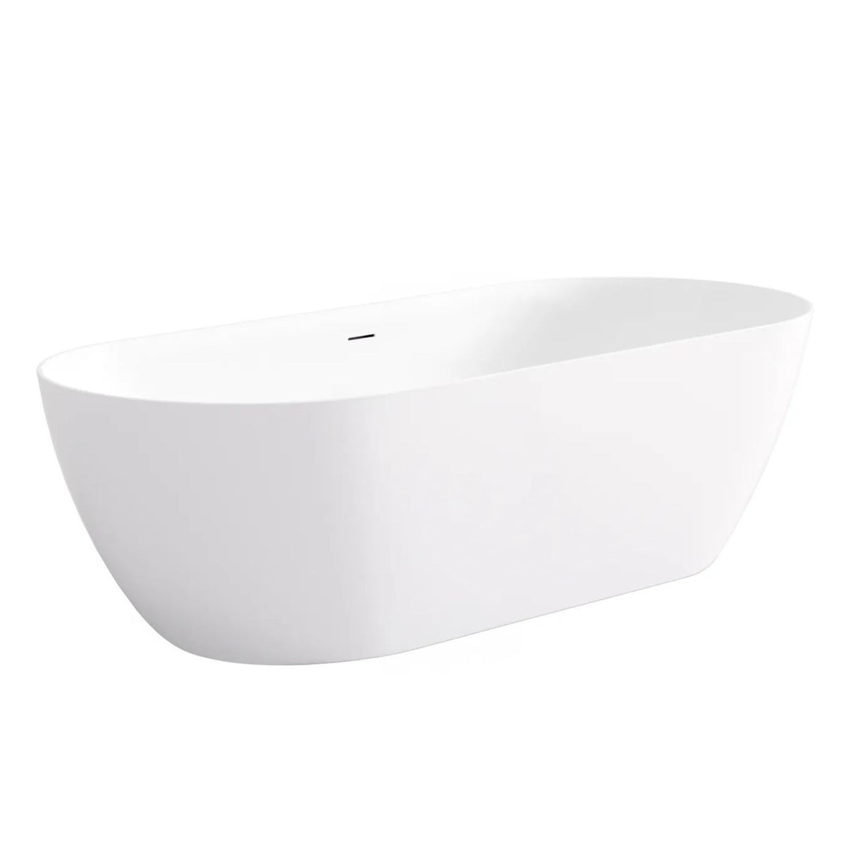Attica Manolo 1700mm Gloss White Bath with Overflow side view