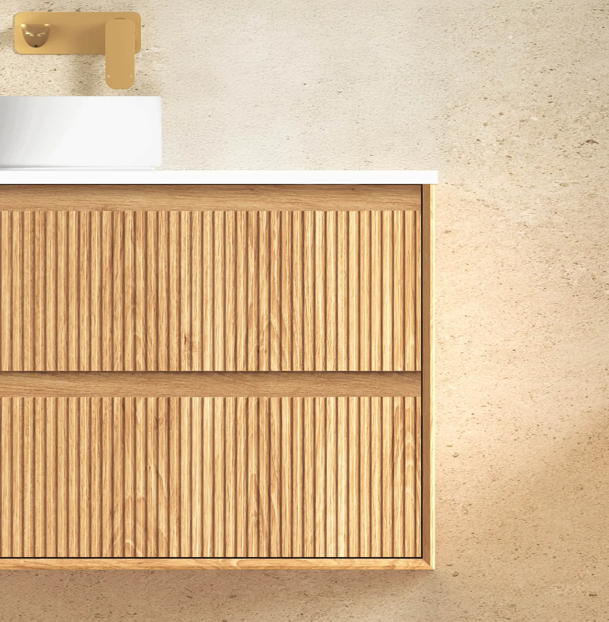 closer look to woodland oak finish