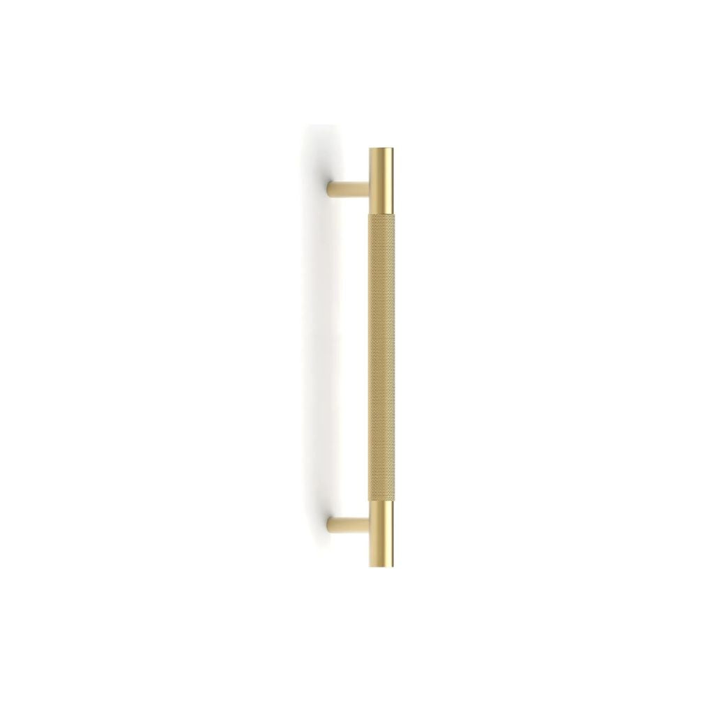 Nord Brushed Brass Handle 200mm vertical view