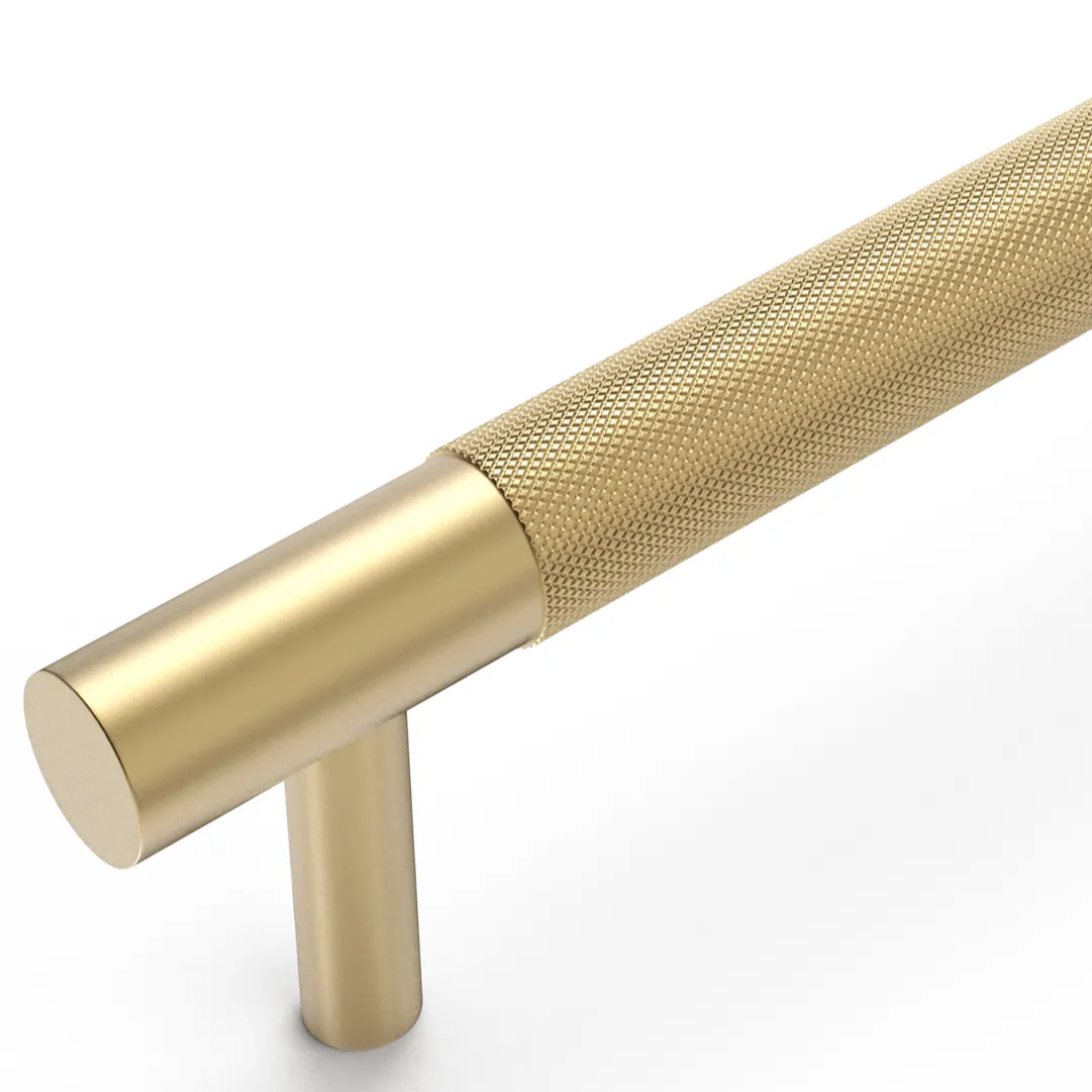 Nord Brushed Brass Handle 235mm closer look to side details
