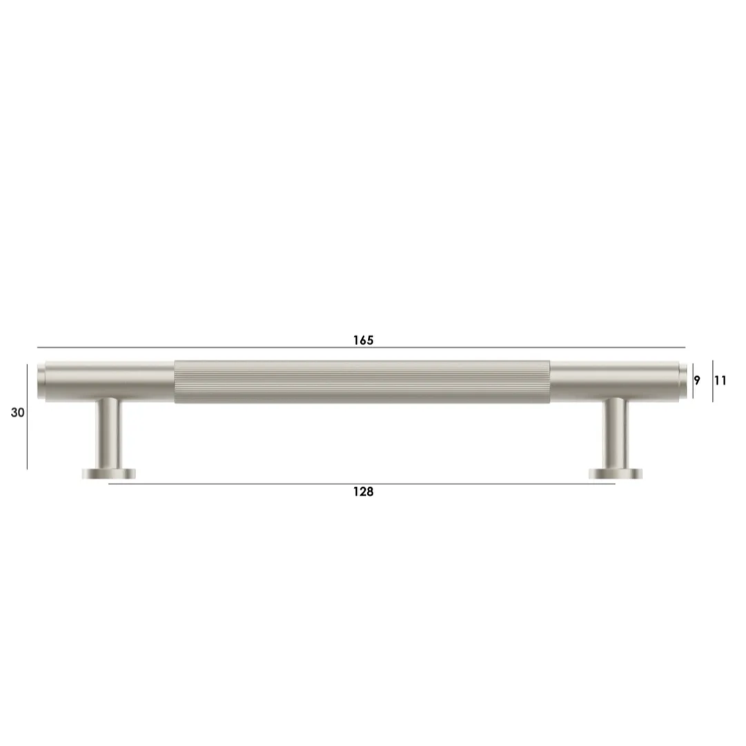 Soho Brushed Nickel Handle 165mm measurement details