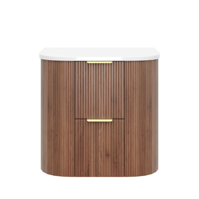 CETO Artis-D 600mm Prime Oak Wall Hung Vanity with white background