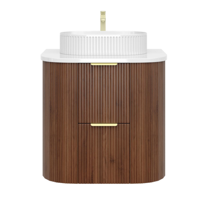 CETO Artis-D 600mm Walnut Wall Hung Vanity