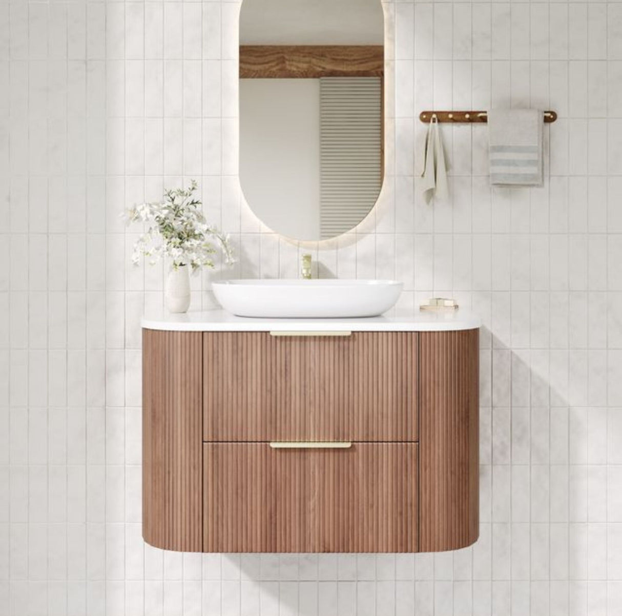 CETO Artis-D 600mm Prime Oak Wall Hung Vanity
