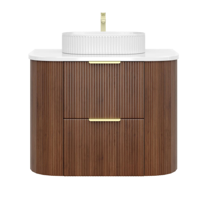 CETO Artis-D 750mm Walnut Wall Hung Vanity