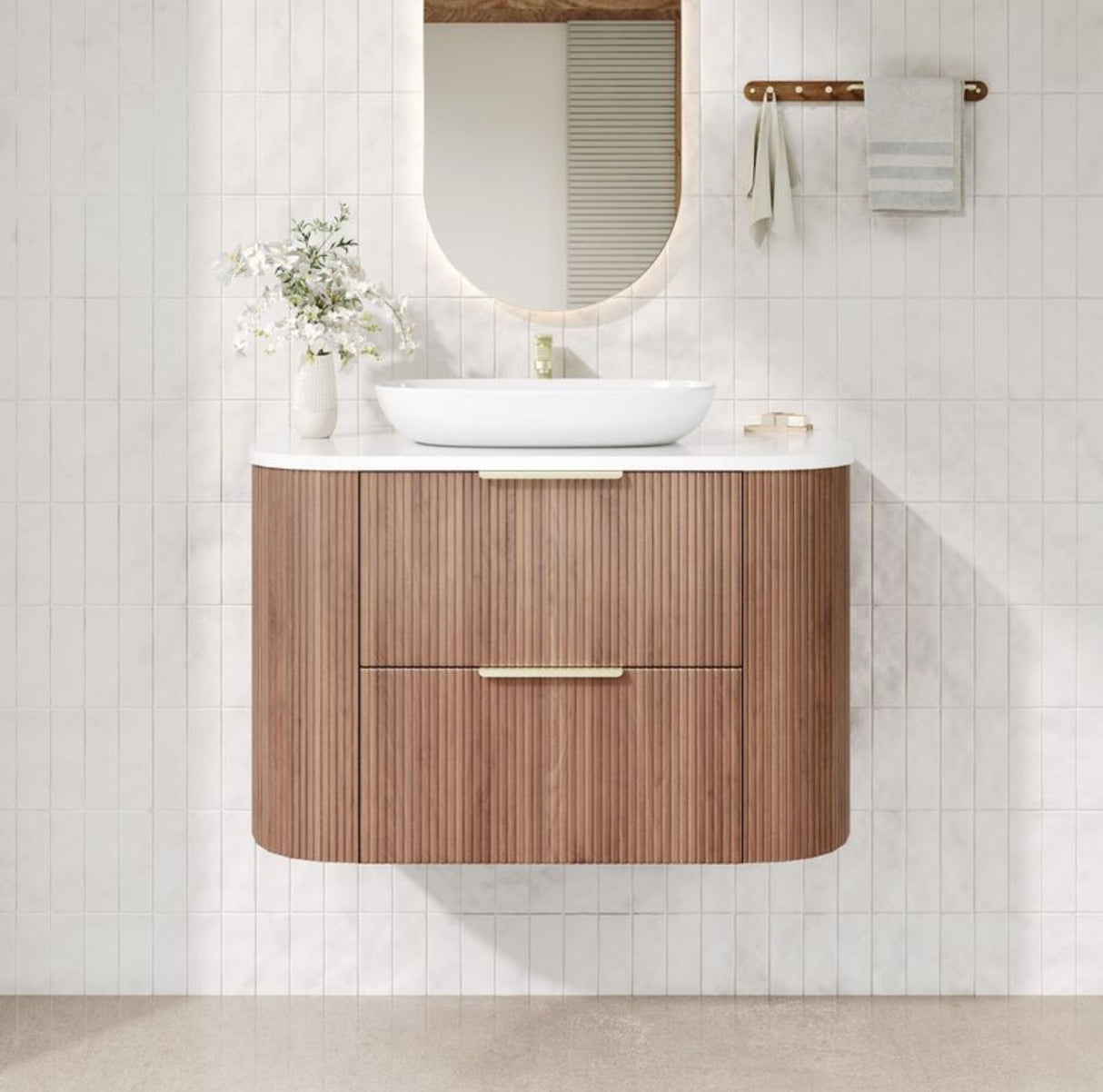CETO Artis-D 750mm Prime Oak Wall Hung Vanity