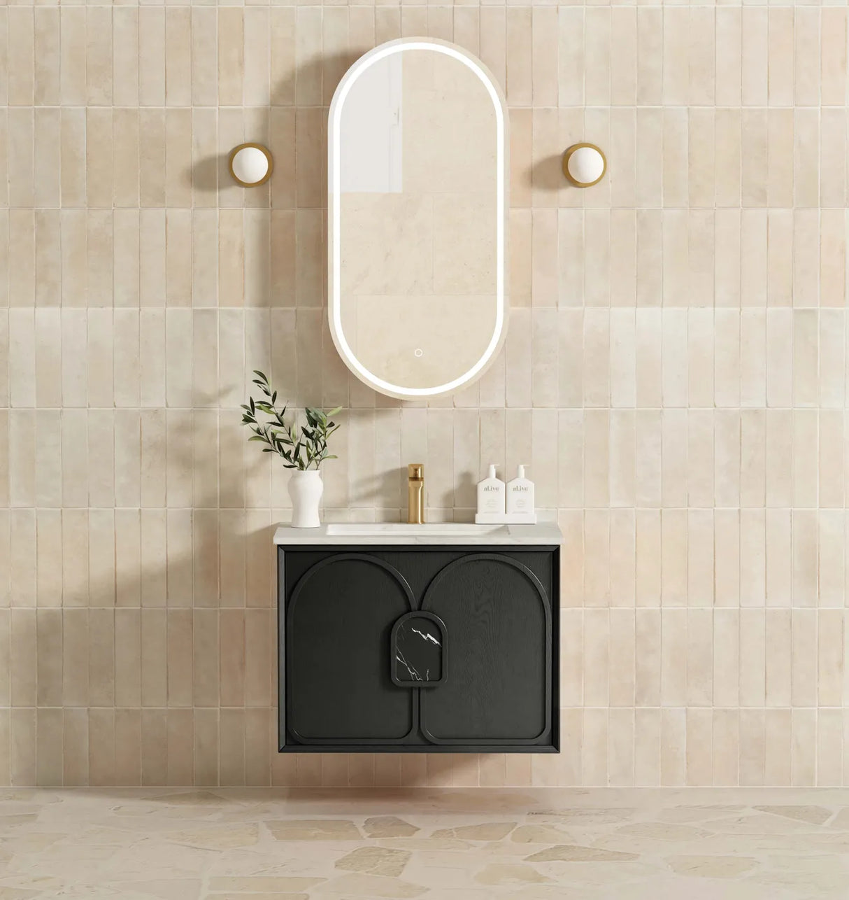 Laguna Mark II 750mm Black Oak Wall Hung Vanity