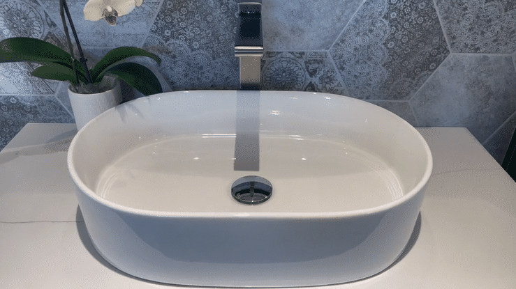 video of installed counter top Quay Oval 500x340x120 Basin