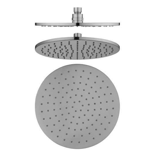 Pentro 250mm Brass Round Rainfall Shower Head brushed nickel