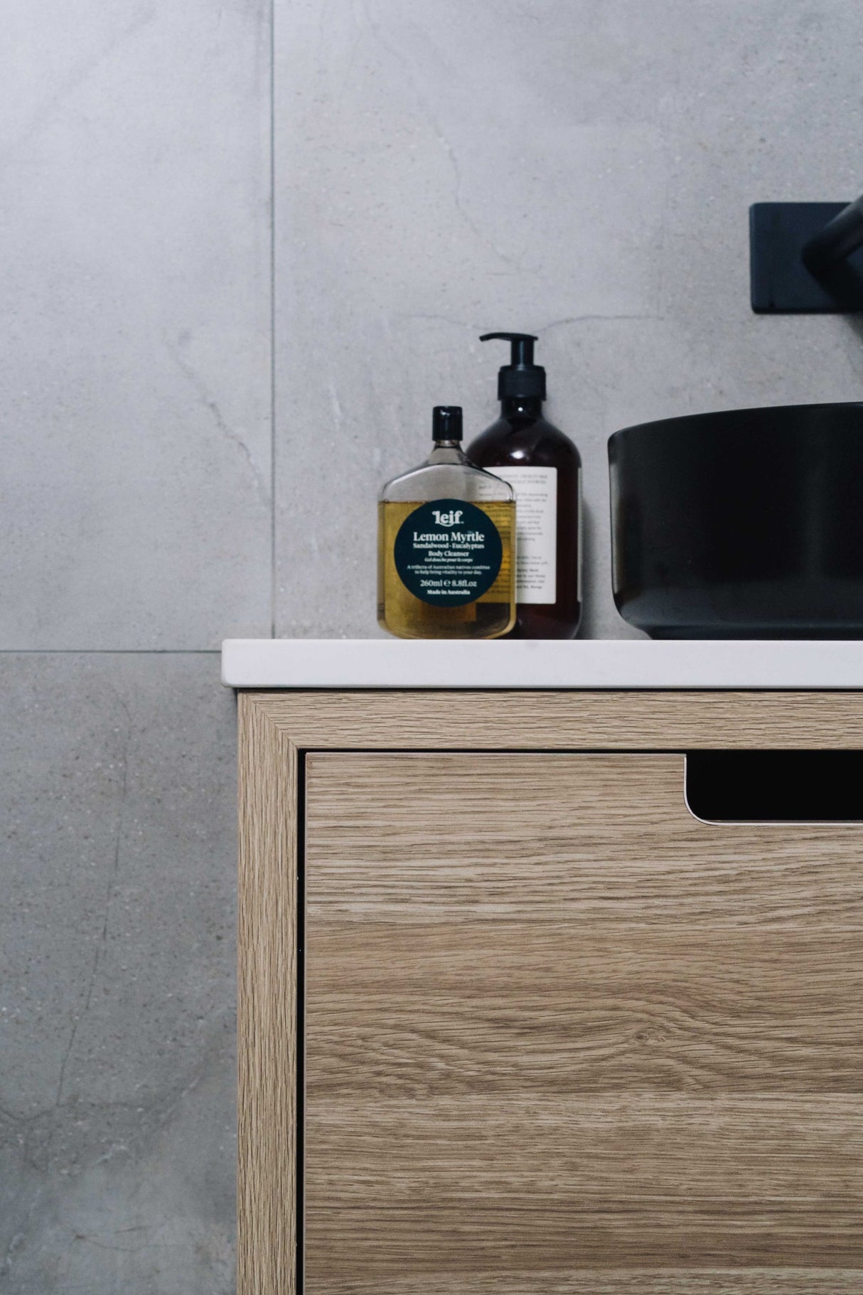 closer look of Kaia Wall Hung Vanity 900mm - Light Oak