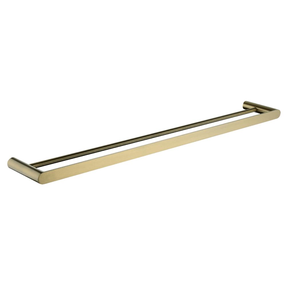 Esperia Double Towel Rail 800mm brushed gold