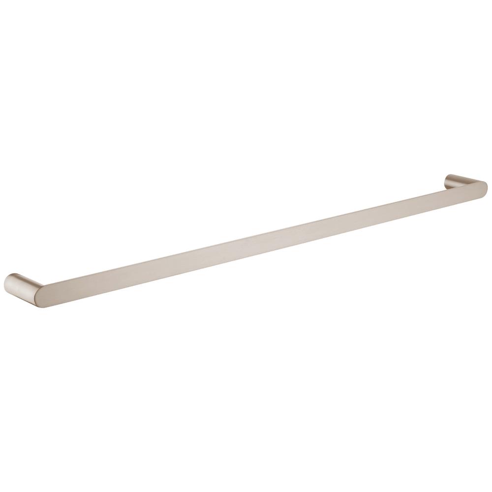 Esperia Single Towel Rail 800mm brushed nickel