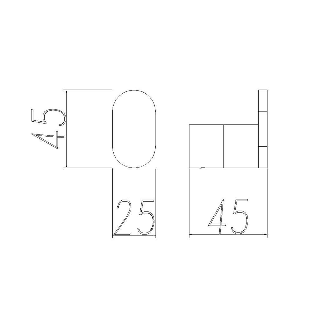 Esperia Robe Hook drawing details