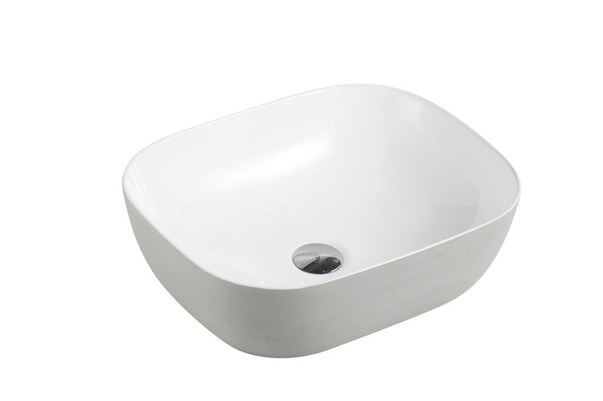 Chur Counter Top Basin 490mm Matte White