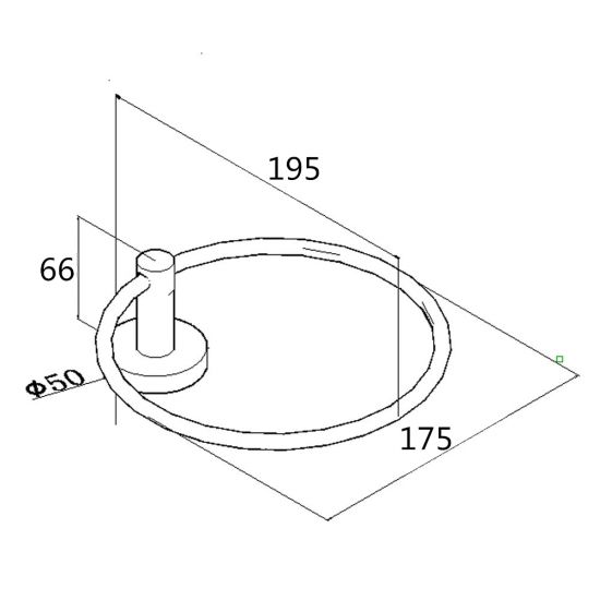 Pentro Hand Towel Ring drawing details