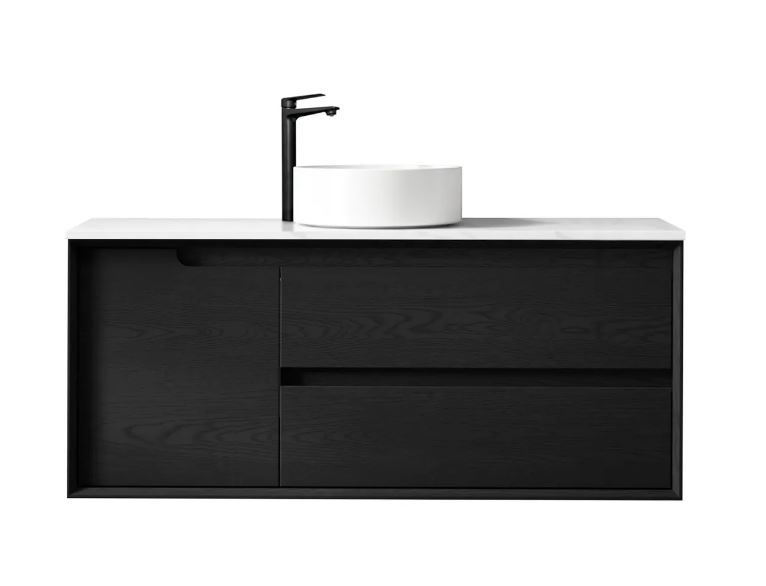 Wall Hung Byron Vanity 1200mm - Black Oak