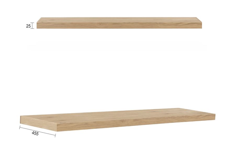 Byron Vanity 600mm - Wood Grain Oak shelf