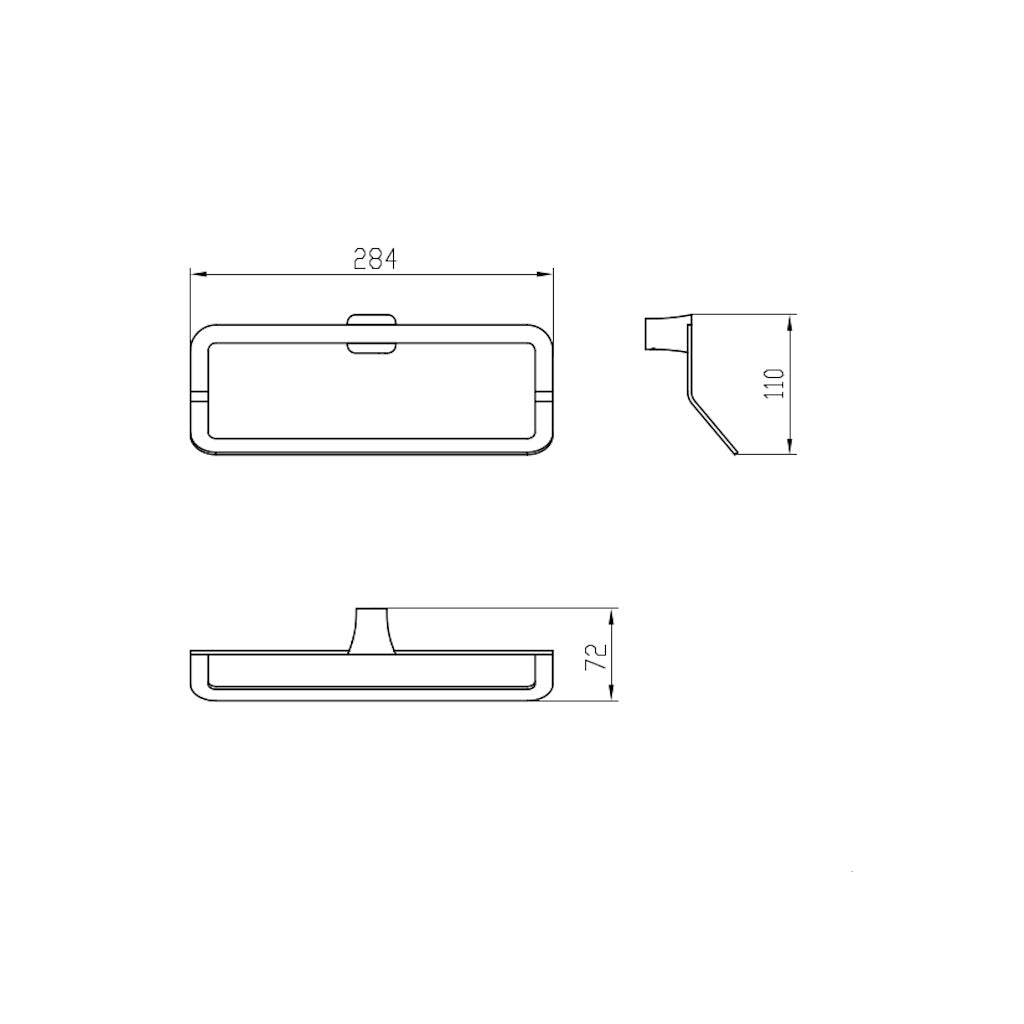 EVA Towel Ring (White & Chrome) drawing