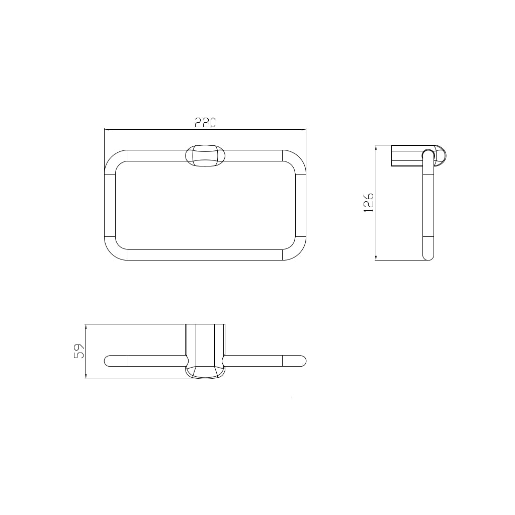VICTORIA Towel Ring drawing